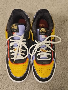 Nike Air Force 1  Dark Shadow Sisterhood - Yellow, Black, Lavender, Red